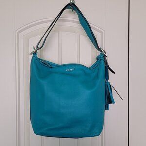 Coach turquoise leather purse